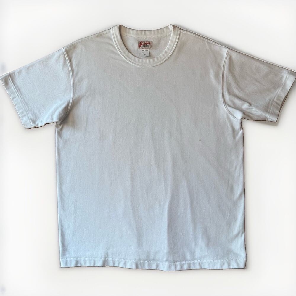 Bronson MFG Co Shirt XL White Hand Spun Cotton Short Sleeve Made in USA